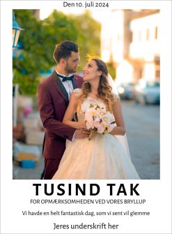 Takkekort - Bryllup - nr 1