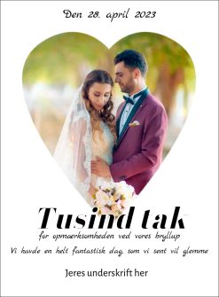 Takkekort - Bryllup - nr 3