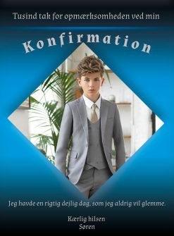 Takkekort til Konfirmation - Dreng nr 2