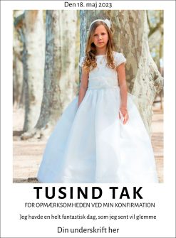 Takkekort til Konfirmation - Pige nr 2
