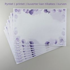 Kuverter i samme design - Eucalyptus blade Lilla